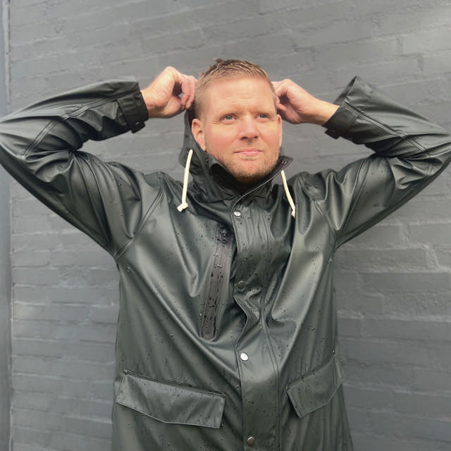 Recycled regnjakke herre