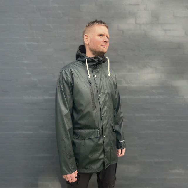 Recycled regnjakke herre