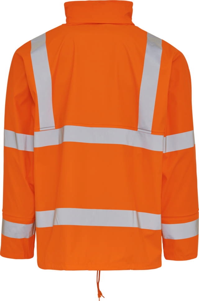 Dry Zone Visible PU Regnjakke Hi-Vis med refleksstriber